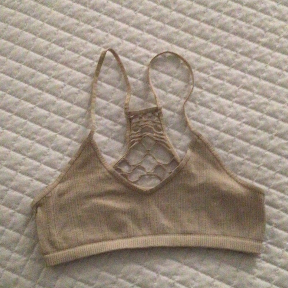 Free People Tan Lace Bralette